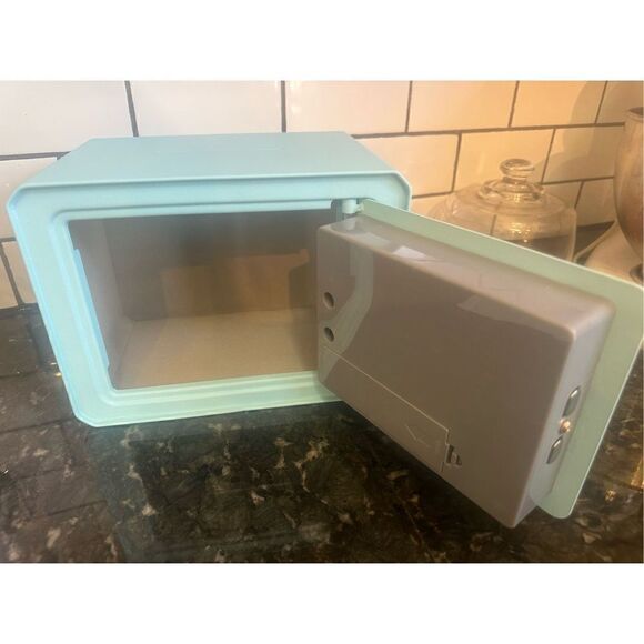 Safe, Electronic Piggy Bank Coin Box Mini Safe File Box (Blue, 18 * 16 * 24) - Picture 6 of 10